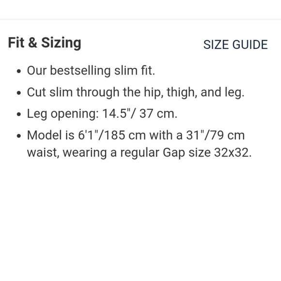 ๐50% OFF๐๐NWTโผ๏ธ GAP Slim Jeans with GapFlex - Picture 9 of 15